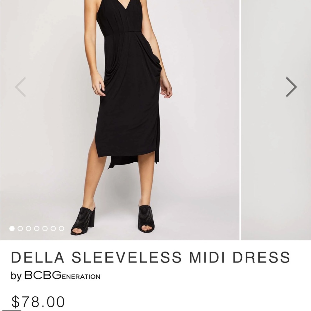 BCBGeneration DELLA SLEEVELESS MIDI DRESS - Picture 5 of 5